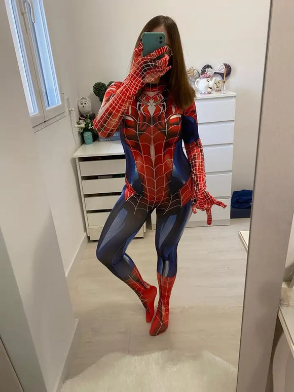 Spiderman women edition classic bodysuit jumpsuit