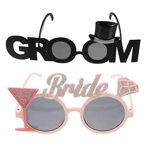 3d groom bride wedding bachelorette party sunglasses