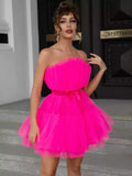 Ladies pink tulle tutu fashion doll dress