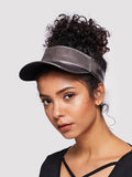 Iridescent metallic sun fashion visor hat
