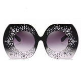 “On the charts” rhinestone bling oversize sunglasses