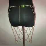 Luxury Cage rhinestone diamond Body chain skirt