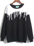 3D Dripping paint fashion pullover sweater