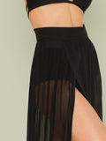 “Fiesta” Sheer split swimsuit bikini coverup skirt