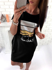 If not now then when text oversize tshirt dress