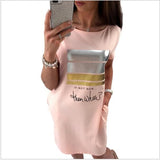If not now then when text oversize tshirt dress