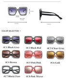 “Iconic eyewear” square oversize crystal rhinestone detail designer style sunglasses