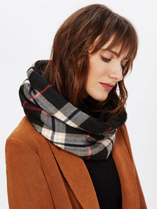 Trendy Plaid infinity scarf