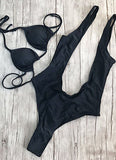 “Cali” Suspenders 2 piece monokini swimsuit set