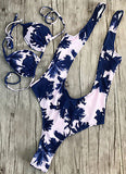 “Cali” Suspenders 2 piece monokini swimsuit set