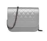 Design Leather style chain crossbody clutch handbag