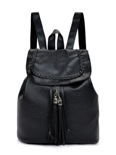 Tassel leather style fashion backpack