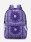 Bandana paisley design backpack school travel book bag
