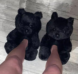 Soft oversize big teddy comfy bear bedroom slippers slides