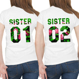 Sister best friend BFF number style  matching tshirt