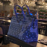 Bandana design padlock New York tote Handbag