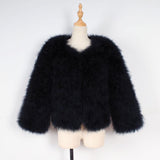 “Movie” fuzzy faux fur fashion jacket