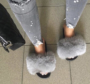 Luxury “doll” fur fluffy slides slippers