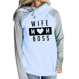 Wife mom boss pullover hoodie sweatshirt