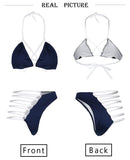 “True” cutout strappy 2 piece bikini swimsuit