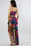 “Aloha” 2 piece crop top skirt set