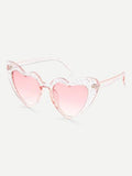 Retro old school heart frame sunglasses
