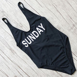 “Sunday” low back one piece monokini swimsuit
