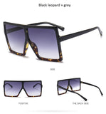 “ Midnight” Flat top oversize retro sunglasses