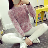 Fuzzy pullover sweater