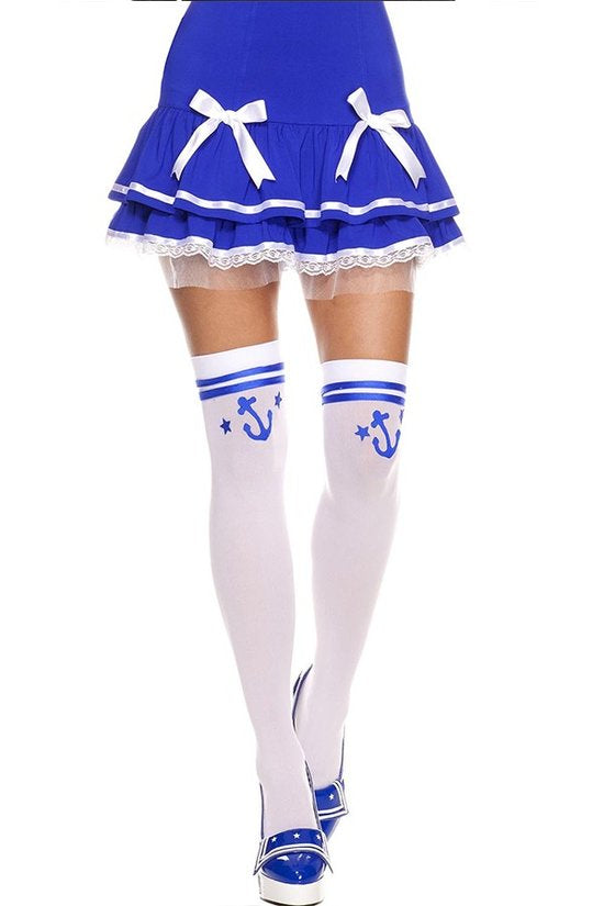 Sassy Sailor thigh high stockings