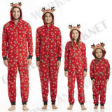 Fun family Christmas Xmas matching pajamas onesie jumpsuit antlers hoodie set