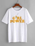 Girl power rose print tshirt