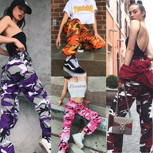 Spice girl camo color style joggers pants