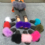 “Icons doll” Fluffy fuzzy fur slides slipper