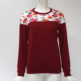 Floral detail long sleeve sweater top