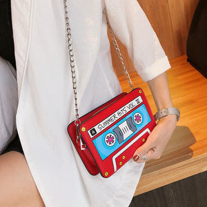 Retro Summer hit cassette player 3d handbag