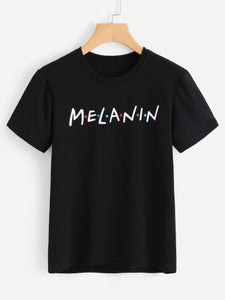 Melanin printed retro tshirt