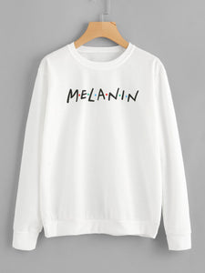 Melanin printed pullover sweater