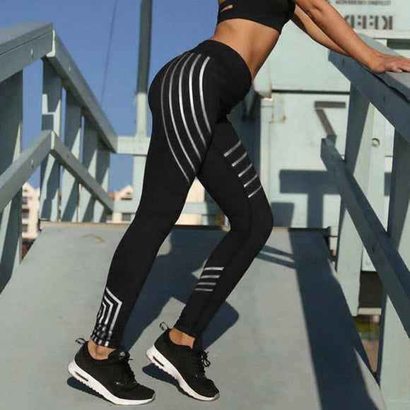 Stripe detail running lounge workout fitness leggings