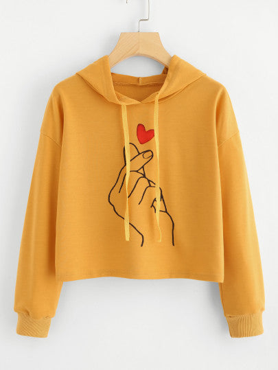 Snap fingers Heart hoodie sweater