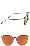 Cat Eye Aviators Color Mirror Sunglasses