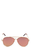 Trendy Pink Reflect Aviator Sunglasses