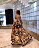 Elegant designer inspired Vintage floral wrap maxi dress