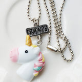 Best friends matching unicorn necklace