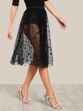 Star sheer couture mesh skirt