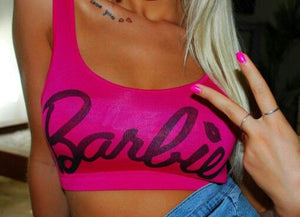Ladies retro Barbie Women's Crop Tank top