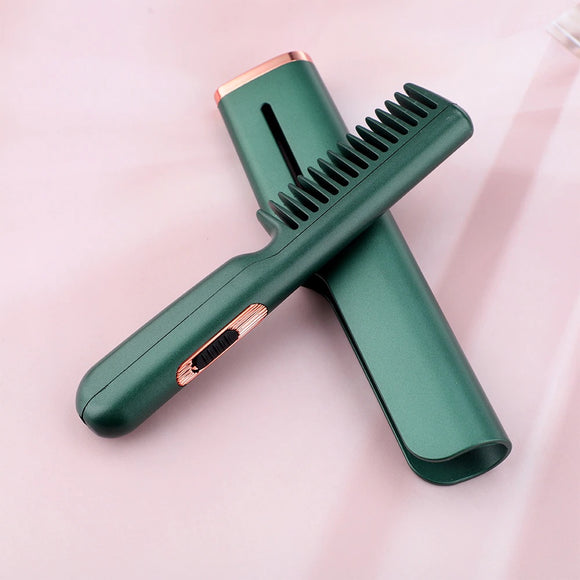 Usb wireless portable travel hair straightening pressing hot comb