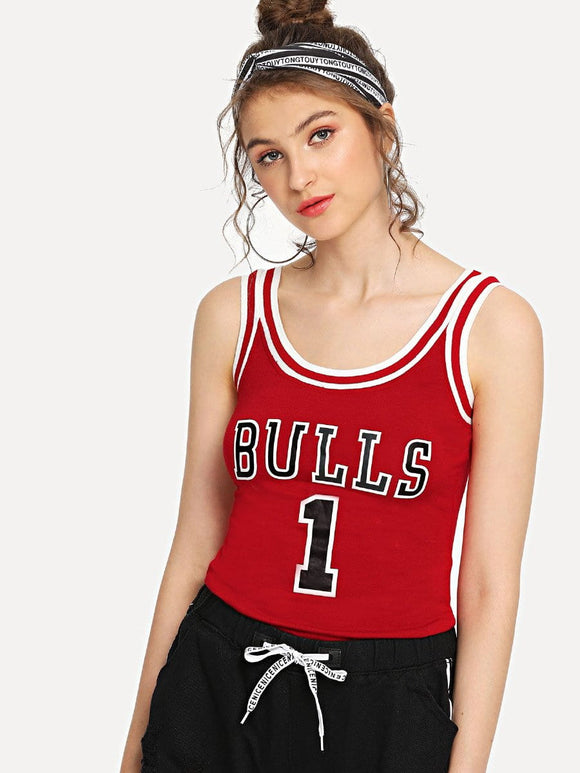 Ladies Bulls basketball tank top
