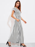 Women Stripe long maxi dress