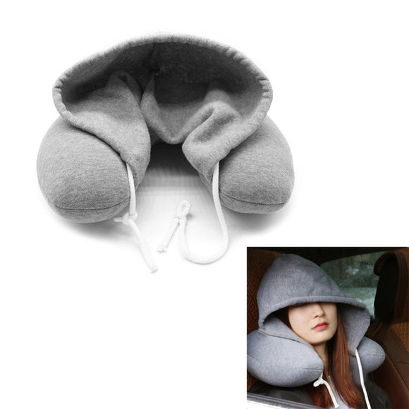 Cool Hooded Neck Pillow Cotton Travel Comfy Sleep hoodie Pillow